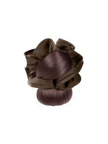 Low Bun Synthetic Wig Claw Clip, Chicken Feather Clip Hair Bun, Fluffy Back Head Flower Bud Wig Hair Accessories 1pc Fashion Hair Clips Autumn Accessories Fall Winter For Vacation Outfits Woman Summer - Multicolor - View 10