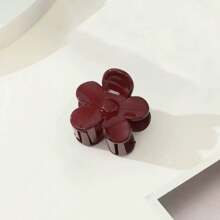 3pcs/Set Small Flower & Butterfly Hair Clips, Red Christmas Hair Accessories For Women Flower Claw Clips