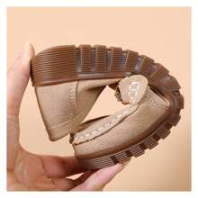 Loafers For Women, Comfortable Slip On Suede Flats Metal Buckle Walking Shoes