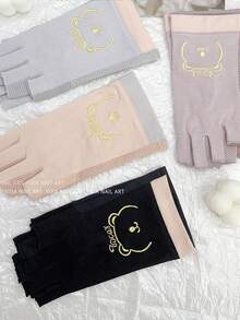 女士半指防晒手套，防紫外线，防滑，透气，露指设计适合春夏季骑行、驾驶，轻便