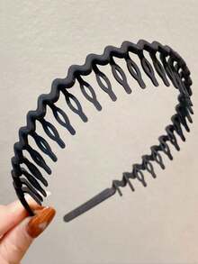 1/5/11件/套 女孩糖果色纯色发箍，防滑齿状设计，女孩洗脸头饰，发带，发箍，女士头饰 - 彩色 - 查看 4