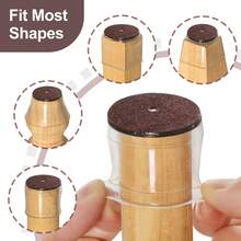 4/8/16/36件硅胶椅腿地板保护垫，带毛毡垫，防刮家具罩，家具滑块，有效保护地板降低噪音，适用于各种室内场景（深棕色）