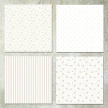 36 张 6 英寸奶茶花卉图案剪贴簿纸，适用于子弹日记、拼贴画、卡片、剪贴簿和工艺品、学校用品、返校 - 米色 - 查看 4