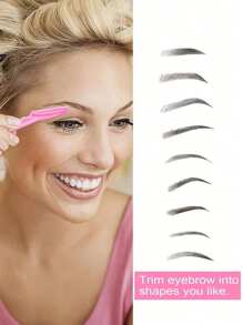 1件/6件 15件/24件 女士修眉刀、剃须刀、去角质刀、脱毛刀和美容工具带盖 - 彩色 - 查看 6