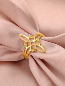 TEAMER 1pc Stainless Steel Witch Knot Ring, Minimalist & Fashionable Unisex Band Ring, Commemorative Gift For Friends - Fashion Series - View 6