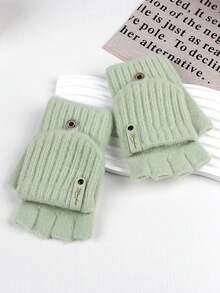 1 双露指可转换针织手套，适合 3-16 岁儿童，男女通用设计，秋冬季保暖，不影响书写灵活性。 - 彩色 - 查看 12