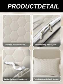 1Pc Hotel And Home Bed Pillow, Luxury Hotel Quality, Made With Premium Soft Feather Alternative Filling, Comfortable High Elasticity Pillows, Suitable For Bedroom, Guest Room, Dorm Room, 50*70cm - White - View 3