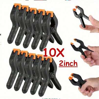 10pcs 2-Inch Durable Spring Clamps, Suitable For Woodworking, Home Workshop And DIY Projects