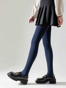 1双女士海军蓝保暖内衬紧身裤，弹力修身保暖裤，适合春秋季穿着，舒适保暖 - 藏蓝色 - 查看 6