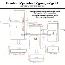 1 件/1 套 DIY 黑色塑料网状帆布片，用于制作钩针编织袋 - 带圆点图案的空白刺绣和针绣帆布，用于斜挎包的耐用工艺材料，针织项目，DIY 配件，斜挎包创作，钩针编织用品，刺绣帆布 | 耐用工艺材料 | 圆点图案帆布，斜挎包用品 - 黑色 - 查看 3