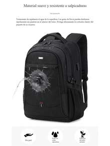 Large-Capacity Backpacks, Casual Backpacks, Multifunctional Computer Bags For Business Trips - Black - View 9