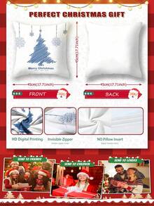 4 Stück Weihnachts-Bestseller Samt Soft Touch, modischer Stil Weihnachtsmann, Weihnachtszahlen, Rentier, Schneemann, Schneeflocke, Weihnachtsdekoration, Weihnachtsgeschenk, Weihnachtsdeko, hypoallergenes Polyestermaterial, verdeckter Reißverschluss, ohne Füllung, geeignet für Heimdekoration, Wohnzimmerdekoration, Kissenbezug, Sofakissenbezug, dekorative Sofaauflage, Heimdekoration, Polsterbezug, weiche Auflage.