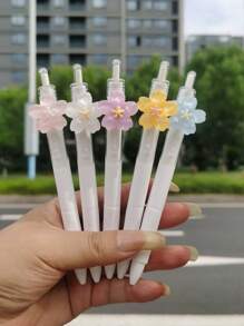 10pcs/Set Random 10pcs Creative Cute Cartoon 0.5mm Erasable Gel Pens, Thermal Erasable Pens For Students,For School Supplies,Back To School