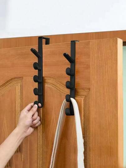 1/2/12 peças de cabide de gancho para porta, porta-casacos/bolsas/chapéus/chaves, organizador de roupas de parede sem perfuração, ganchos de armazenamento para quarto, decoração para casa