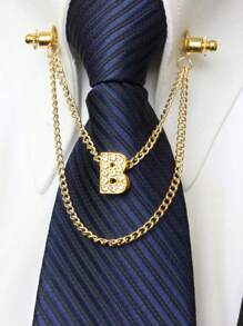 A-Z 26 Letter Collar Stays, Suit Collar Accessories, Formal Collar Stays, Collar Chain, Tie Chain, Men's Fashion Jewelry