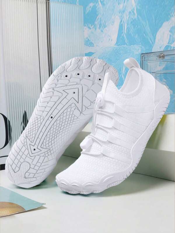 أحذية شاطئ نسائية قابلة للتنفس وسريعة الجفاف، أحذية سباحة، أحذية مائية، أحذية بيضاء حافية القدمين، أحذية شاطئ، أحذية مقاومة للانزلاق للجري على الجهاز الداخلي، أحذية لياقة