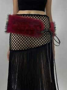 2 件毛茸茸腰带束缚带，万圣节派对毛茸茸腰带，情人节礼物，性感毛茸茸腰带，适合女性秋季、秋季、万圣节 - 彩色 - 查看 7