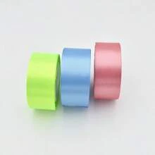 5 Rollen/4cm handgefertigtes Satinband aus Rosen, Hochzeitsstuhl Dekoration, Geschenkbox Verpackung, Blumenband, Schärpe, Hochzeit Veranstaltungsort Dekorationen, Geburtstags Party, Regenbogen Farbe, Junggesellinnenabschied, Schleifen Herstellung, Abschlussfeier