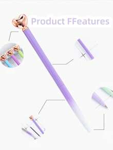 6支/10支/12支金色心形圆珠笔，黑色墨水 - 可爱创意精致书写工具，适用于学校用品、婚礼签名和礼品包装、校园系列返校笔，学生返校必备礼物