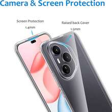 1 件装热销防震手机气囊保护壳：适用于荣耀 400、荣耀 400 Pro、荣耀 400 Lite，兼容 和荣耀 X9b 手机。手机壳、手机套、手机保护套，国际版，非国内版。 - 無色 - 查看 6