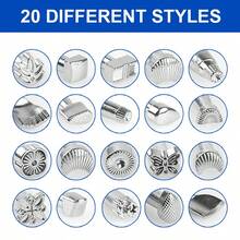 20pcs DIY Leather Craft Tool Set, Leather Stamping Tools, Punch Pliers, Leather Carving Embossing Punch