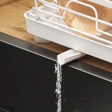 碗碟沥水架收纳架厨房碗碟干燥架带沥水篮台面餐具收纳架沥水板 - 彩色 - 查看 10