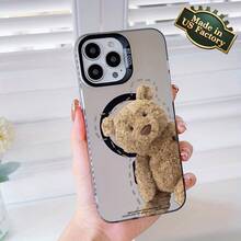 Bear Doll Pattern Phone Case For IPhone 16 Men 16 Creativity 12 Phone Cases 16PRO Premium 15PRO Magnetic Wireless Charging Case 14PROMAX Women 16PLUS Cute 14PRO Thickened TPU 13PRO Aesthetic 15 Unique 12PROMAX Shockproof And Anti-Fall 12PRO/11PRO/15PROMAX/13PROMAX/11PROMAX/16PROMAX/13/14/15PLUS/14PLUS - Blue - View 4