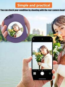 1pc New Magnetic Selfie Lens, High Definition Auxiliary Selfie Tool, Rear Reflective Mirror For Live Streaming