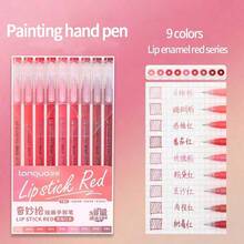 Bộ 9 bút bi Morandi màu, thân trong suốt, mực gel nhiều màu, ngòi 0.6mm, bút chấm, thích hợp để vẽ, tô màu, dùng làm văn phòng phẩm, quà tặng đồ dùng học tập cho học sinh. - Hồng - Xem 18