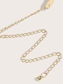 1pc/2pcs Shiny Gold Metal Underwire Waist Chain For Women, Suitable For Long Dress, Evening Gown, Wedding, Party, Business Meeting, Elegant Fall, Autumn, Halloween