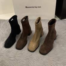 Women Ankle Boots & Booties - Apricot - View 6