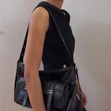 Women Shoulder Bags - 黑色直式款 - 查看 5