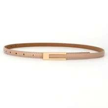 1 pieza Cinturón delgado de mujer de varios colores, nueva moda, cinturón versátil de unicolor simple para la cintura, decorativo casual para jeans, otoño, Halloween