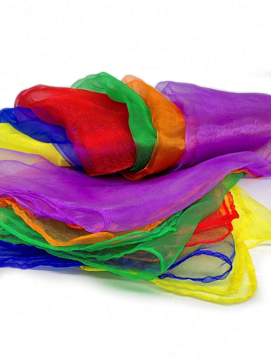 3/6件套蒙特梭利感官模型丝绸舞蹈丝带，教育配件，适合作为情人节、复活节、圣诞节、新年、万圣节礼物、生日礼物、2025新年礼物、返校用品、返校礼物（颜色随机） - 彩色 - 查看 1