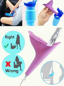 Bộ 1/2/4 chiếc dụng cụ đi tiểu gấp gọn di động dành cho nữ, phễu đi tiểu cho phụ nữ, [Màu oải hương/Hồng/Cam sa mạc] | Nhà vệ sinh di động, phụ kiện đi tiểu đứng cho nữ khi cắm trại, vật dụng cần thiết chống rò rỉ khi đi du lịch và cắm trại (Thiết kế nhỏ gọn có thể giặt, kèm hướng dẫn vệ sinh), Màu ngẫu nhiên, Quà tặng Ngày của Mẹ, Ngày của Cha - Nhiều màu - Xem 5