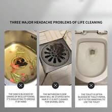 Agente de dragado de tuberías de gran potencia, limpiador de inodoros, desbloqueador de fregadero, agente de dragado de alcantarillado de cocina, limpiador de drenaje, 268g - En polvo - Ver 6