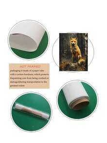 1幅复古狐狸印花，狐狸墙饰，暗黑田园风装饰，森林动物，狐狸装饰，狐狸艺术，暗黑学院风，动物印花，书虫礼物，浣熊印花，森林主题婴儿房装饰，森林动物，浣熊艺术自然印花森林印花，动物墙饰，卧室装饰，客厅装饰 - 彩色 - 查看 12