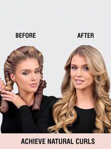 4 st. värmefria locktängerset - Satin-värmefria locktänger, locktängshuvuden, ingen värme behövs för att sova lockar, hårstylingkit håraccessoarer