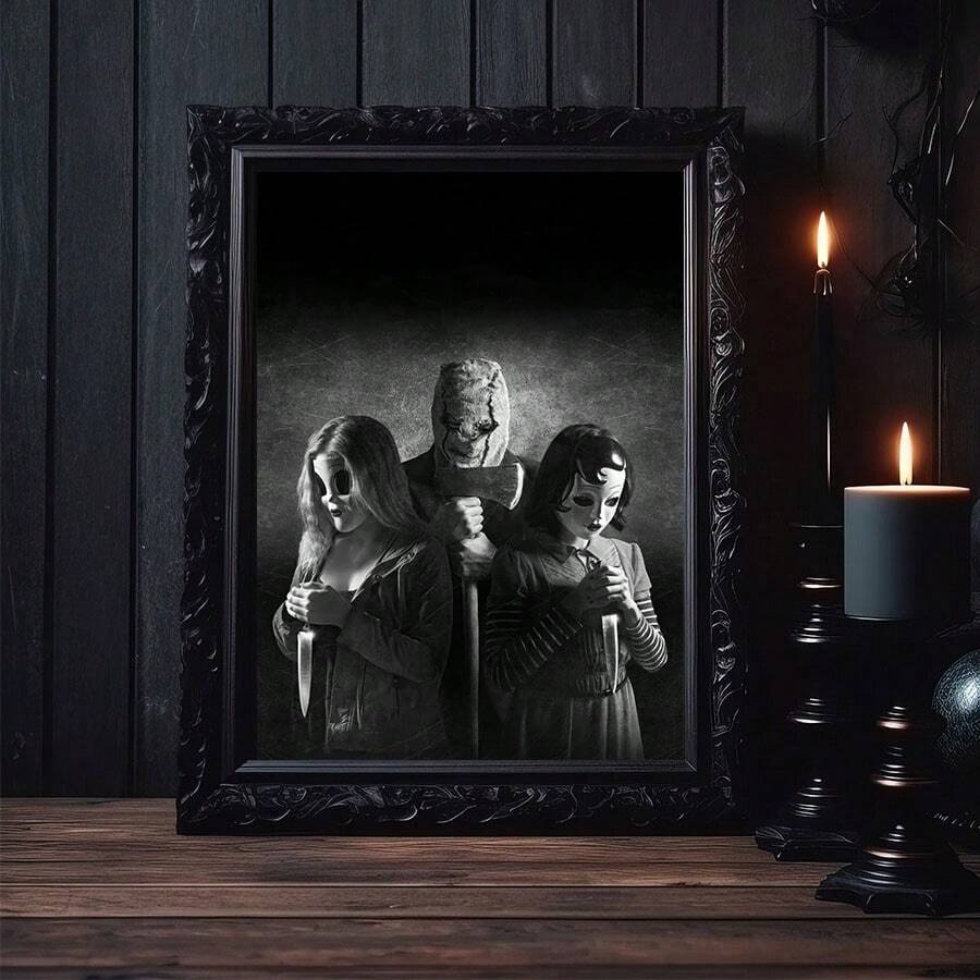1pc/Set Vintage Black And White Horror Movie Canvas Posters Prints