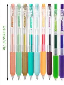 Languo A Set Of 9-Color Large-Capacity Colored Gel Pens, Multi-Color Non-Transparent Doodle Pens, Simple And Cute Ins Style Morandi Color Multi-Color Candy Color Planner Pens, Student Art Character Comic Drawing Note-Taking Colored Pens,For School Supplies,Back To School