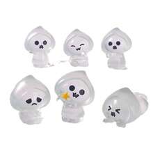 6 Stücke Halloween Puppe & Geist leuchtende Mikrolandschaft Tischdekoration, Auto Innenraum Accessoires