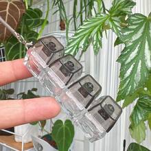 1pc Stress-Relief Fidget Keychain - Mini Keyboard Design, ABS Resin, Perfect Gift For Adults - Multicolor - View 10