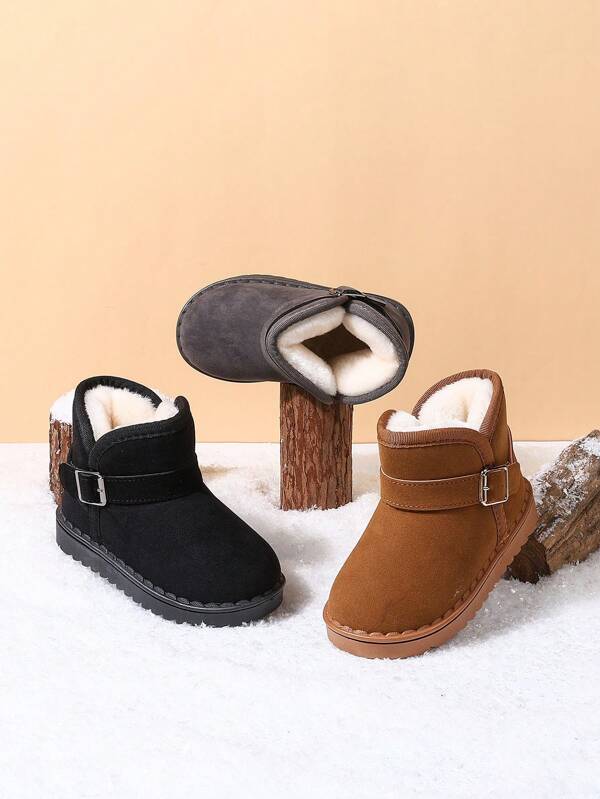 1 Pair Girls Autumn/Winter New Fashion Versatile Anti-Slip Boots, Suitable For Toddlers & Little Kids