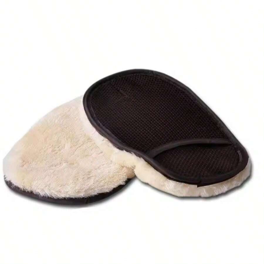 Microfiber Wool Soft Auto Car Washing Glove Cleaning Car Cleaning Glove Motorcycle Washer Care Car Paint Wash Care Tools - 黑色 - 查看 1