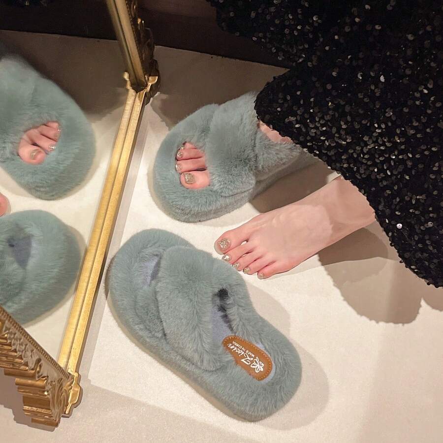 Women Home Slippers - Blue - View 1
