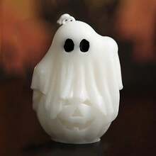 Halloween Ghost Shaped Scented Candle, Handmade Decor Piece For Holidays, Home, Restaurant, Birthday, Party, Bathroom (No Wooden Base Included) Home Decor Halloween Decor Room Decor - Various - View 11