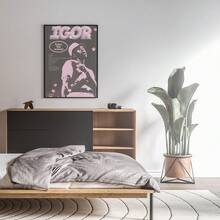 1 Pc Canvas Painting,IGOR, Creator, Album, Poster, Columbia,Wood Framed Painting (1) Thickness 2.5 Cm/ 1 Inch-Home Decoration For All Occasions,Ideal New Year, Valentine's Day,Thanksgiving,Easter,Christmas Gift,Room Decoration Aesthetic,Wall Decoration Art,Perfect Gift,Autumn And Winter Wall Decoration,Living Room Decoration, Bedroom Decoration, Kitchen Decoration, Entry Decoration, Bathroom Decoration, Direct Wall Painting, High Quality Wall Painting Poster,Modern Home Decoration Stretched And Framed Ready To Hang - 黑色 - 查看 9