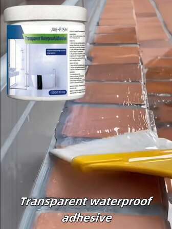 1pc透明防水胶透明防水漆卫生间阳台防砸砖屋顶防漏胶适用于各种墙体窗台及所有需要每层防水的场景
