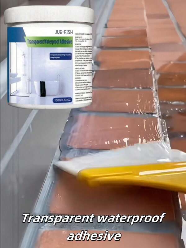 1 pièce Colle transparente imperméable Peinture transparente imperméable Colle étanche pour toilettes, balcon, briques, toit. Convient pour divers murs, rebords de fenêtre et tous les scénarios nécessitant une imperméabilisation sur chaque couche