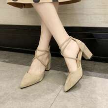 Women Pumps - 卡其色5cm - 查看 8